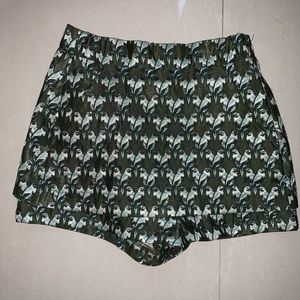 Maje Iparo Jacquard parrot green skort size 2